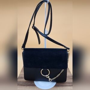 Manocchio UNIQUE Shoulder Bag w/Gold Hardware & Detachable Strap, See Video